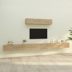 Set Di Mobili Porta Tv 6 Pz Rovere Sonoma İn Legno Multistrato /