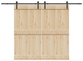 Kit Di Binari Per Porte Scorrevoli 427 Cm Acciaio Nero /