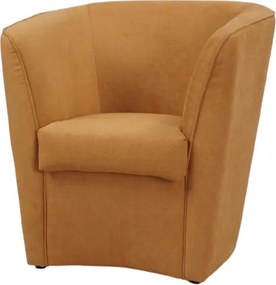 Poltrona imbottita moderna Giallo Ocra in tessuto antimacchia