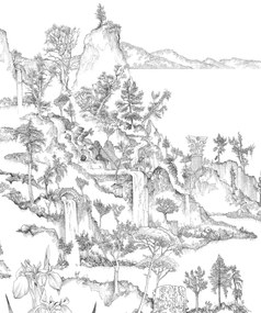 Isidore Leroy Carta da parati panoramica Cite Revee - Panel A