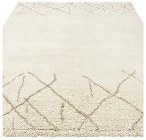 Tappeto in lana lavabile e tessuto crema 160x230 cm Azera Crosshatch - Asiatic Carpets