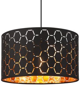 Lampada a sospensione con cavo ULLE 1xE27/15W/230V, nera