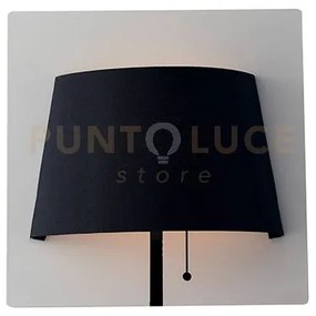 Applique a parete led wharol nera 6w 540lm 4000k 25x8,7x25cm in met...