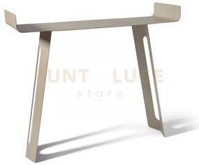 Consolle per ingresso moderna tibet beige in ferro 110x35x85hcm