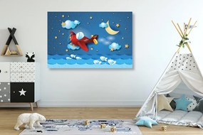 Quadro su tela – Volo con aeroplanino