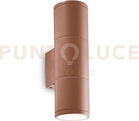 Gun applique esterno ip44 2 luci attacco gu10 coffee