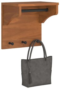 Appendiabiti Da Parete Sandnes 43x30x42 Cm İn Legno Di Pino /