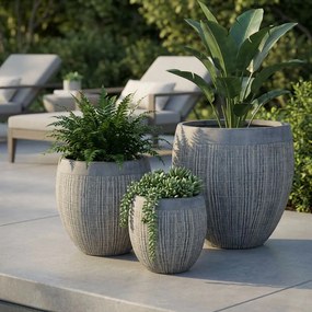 BUGLOSSA - set di vasi in fibra sintetica