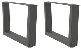 Gambe Tavolo Pranzo A V 2 Pz Antracite 60x(30-31,3)cm Acciaio /