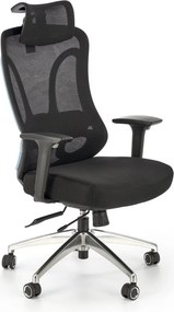 Sedia da ufficio Gilberto in nero - H129 cm