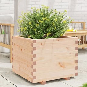 Fioriera Da Giardino 60x60x49,5 Cm İn Legno Massello Di Pino /