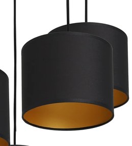 Lampadario su corda ARDEN 5xE27/60W/230V nero/oro