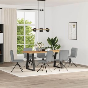 Sedie Da Pranzo 6 Pz Grigio Chiaro İn Tessuto /