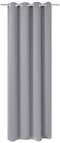 Tenda Oscurante Con Occhielli İn Metallo 270x245 Cm Grigia /