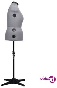 vidaXL Manichino Femminile Regolabile Grigio Taglia L 44-50