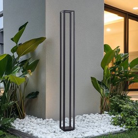 Lucande lampada LED da esterno Thorvid, altezza 180 cm, nera