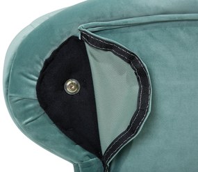 Chaise longue destra in velluto verde menta NIMES Beliani