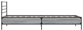 Giroletto grigio sonoma 75x190cm in legno multistrato e metallo