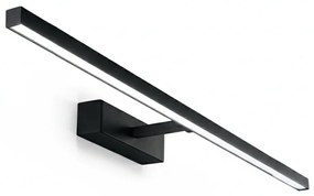 Applique Moderna Riga Metallo Nero Acrilico Led 24W 3000K