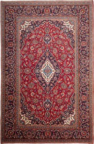 Kashan Tappeto 300x200 Rosso (Iran) Annodato A Mano