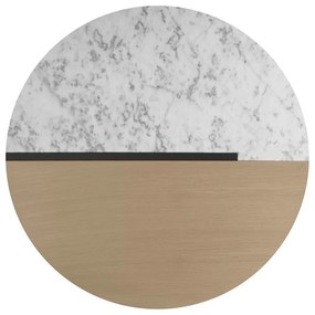 Tavolino rotondo con piano in rovere ø 80 cm Sonata - TemaHome