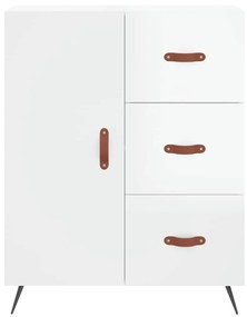 Credenza 69,5x34x90 cm in legno multistrato bianco lucido