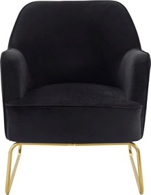 Poltrona in velluto nero Joshua - Støraa