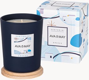 Candela profumata Santorini (rosmarino, fava tonka, cedro)