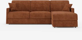 Tommy Divano Letto con penisola contenitore - design minimal e sfoderabile in tessuto smacchiabile simil cotone T33