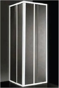 Box doccia ad angolo 79/90 cm acrilico con profilo bianco Giava Smeralda S02MBI