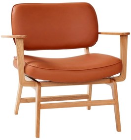 Poltrona in similpelle arancione Haze - Hübsch