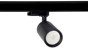 Faro GU10 per binario Trifase in alluminio Nero