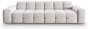 Divano in velluto grigio chiaro 255 cm Kendal - Micadoni Home