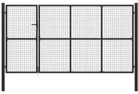 Cancello di Recinzione in Acciaio 350x150 cm Antracite 144325