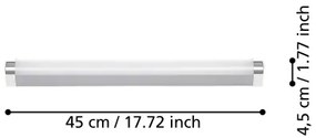 Eglo 99776 - Illuminazione LED per specchi da bagno TRAGACETE LED/7,5W/230V IP44 45 cm