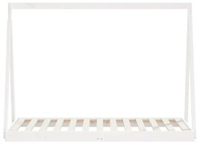 Giroletto per bambini bianco 80x160cm in legno massello di pino
