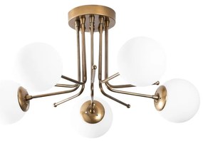 Lampada da soffitto di colore bianco-oro Daisy - Opviq lights