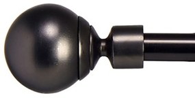 Bastone per Tende Estensibile Sfera Nero Ferro 5 x 181 x 5 cm (12 Unità)