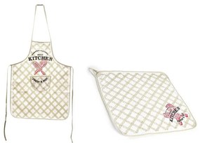 Set Grembiule Panno da Cucina (2 pezzi)