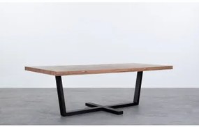 Tavolo da Pranzo Rettangolare in Legno e Metallo (240x100) Bluma MDF - The Masie