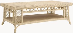 Tavolino da salotto in rattan con ripiano Saba