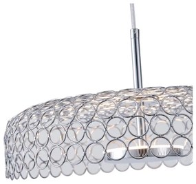 Lampadario LED a sospensione con filo LED/10W/230V 3000K cromo lucido diametro 35 cm