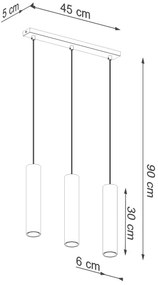 Sollux SL.1201 - Lampadario a sospensione con filo LAGOS 3xGU10/10W/230V oro