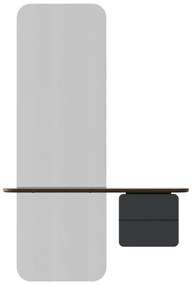 Set da corridoio marrone antracite con decoro in rovere One More Look - UMAGE