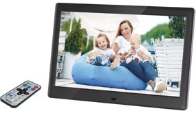 Sencor - Cornice digitale con altoparlante 230V nera + telecomando