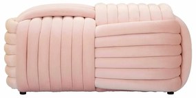 Panchina in velluto rosa chiaro Softy - Mauro Ferretti