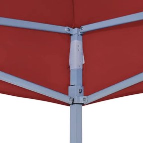 Tetto per Tendone per Feste 3x3 m Rosso Borgogna 270 g/m²