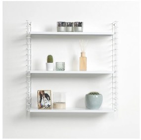 Scaffale a 3 piani con ripiani bianchi, larghezza 70 cm Libro - Metaltex