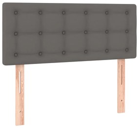 Testiera grigio 100x5x78/88 cm in similpelle