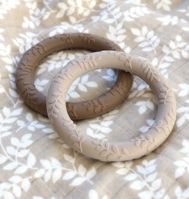 A Little Lovely Company - massaggiagengive in silicone - crema di cioccolato, 2 pezzi